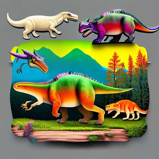 Dino-mite Sticker Sheet Midjourney Prompts - Create Your Own Jurassic World - Socialdraft