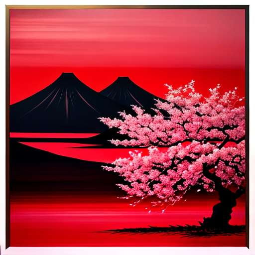 Samurai and Cherry Tree - Midjourney Prompt for Unique Custom Art Creation - Socialdraft