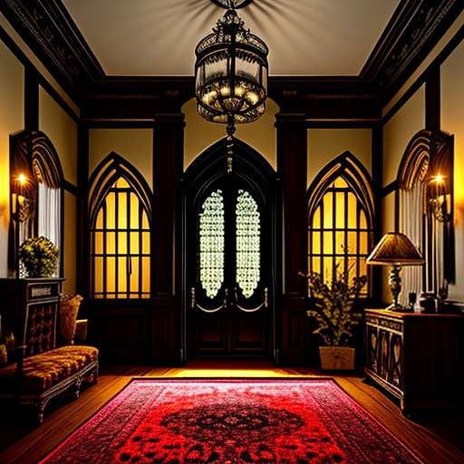 Haunted Mansion Foyer Midjourney Prompt - Create Your Own Ghostly Masterpiece - Socialdraft