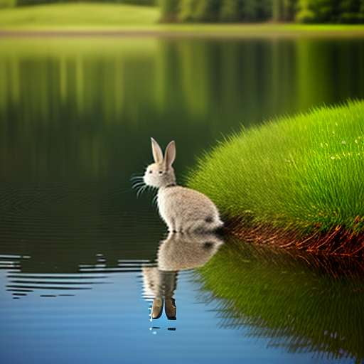 Lake Reflection Bunny - Custom Midjourney Prompt for Image Creation - Socialdraft