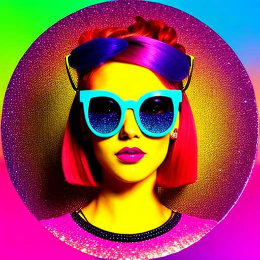 Glitter Sunglasses Midjourney Creation: Customizable Sparkling Shades - Socialdraft