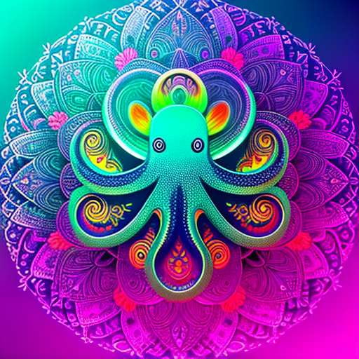 Octopus Mandala Midjourney Prompt: Visionary Artwork - Socialdraft