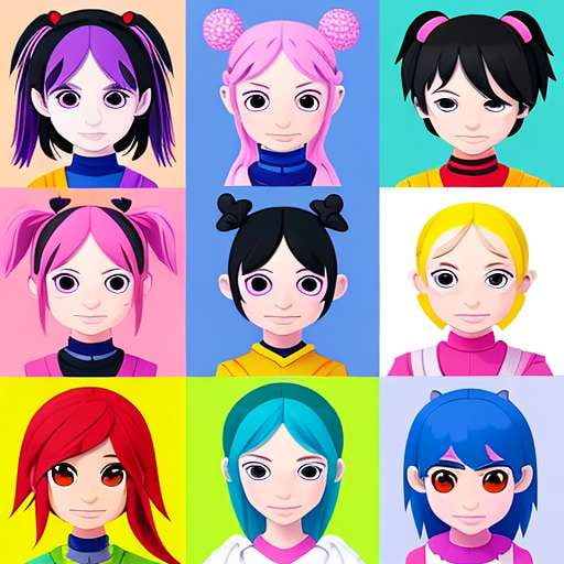 Cartoon Girl Avatar Creator - Customizable Midjourney Prompts - Socialdraft