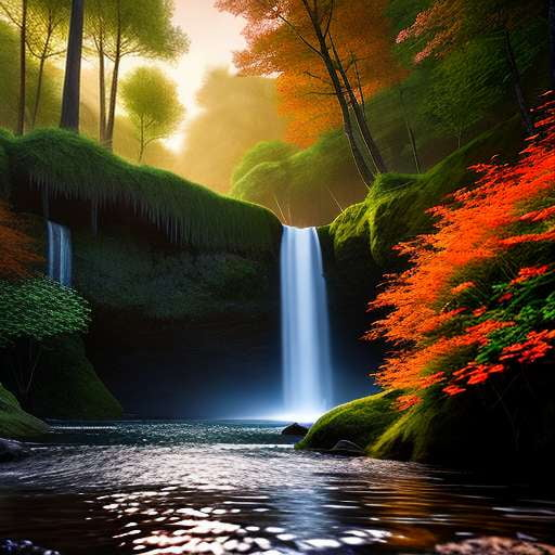 Midjourney Waterfall Sunset: Create Your Own Breathtaking Landscape - Socialdraft