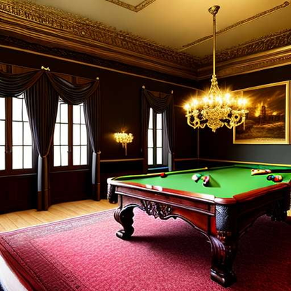 Mansion Billiards Room - Midjourney Prompt for Custom Art Creation - Socialdraft