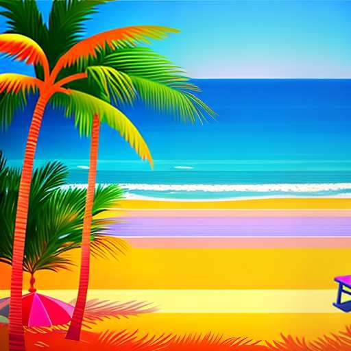"Summer Paradise" Midjourney Prompt - Create Your Own Relaxing Beach Scene - Socialdraft
