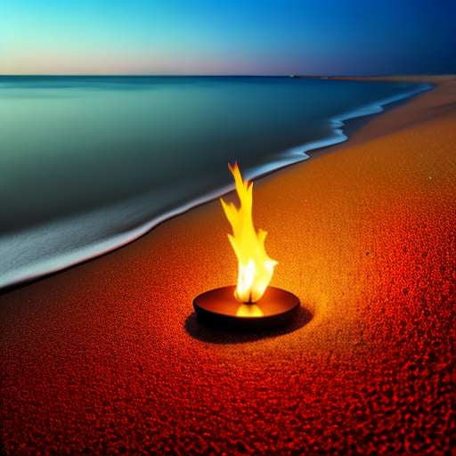 Seashell Bonfire Midjourney Prompt - Create Your Own Beachside Escape - Socialdraft