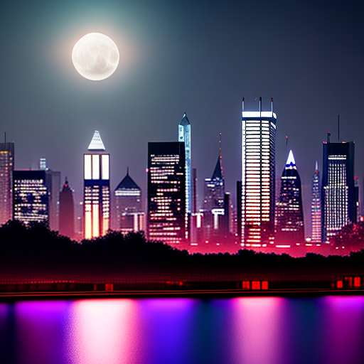 Dreamy Nighttime Cityscape Midjourney Prompt - Unique Customizable Image Generation - Socialdraft