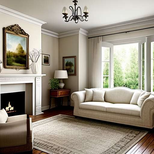 French Country Living Room Midjourney Prompt: Customizable Text-to-Image Design for Home Decor Inspiration - Socialdraft