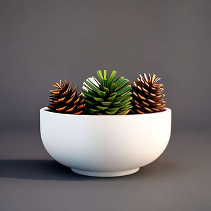 Pine Cone Ceramic Fruit Bowl Midjourney Prompt - Customizable Ceramic Creation - Socialdraft