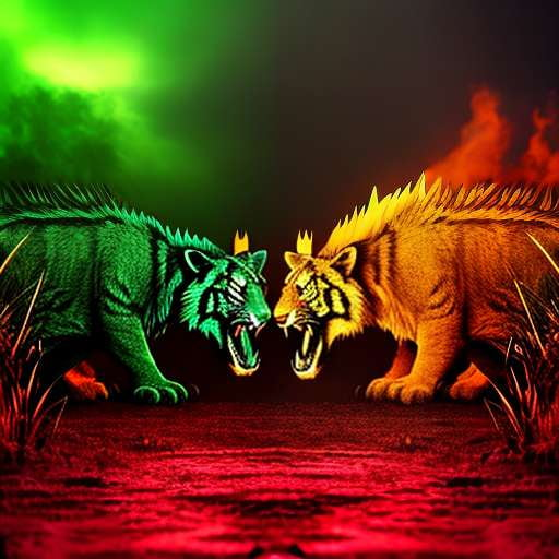 Dragon and Tiger Midjourney Prompt - Text-to-Image Creation Tool for Unique Artworks - Socialdraft