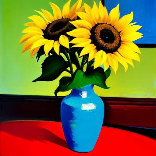 Sunflower in Vase Midjourney Generator - Customizable Text-to-Image Prompts - Socialdraft