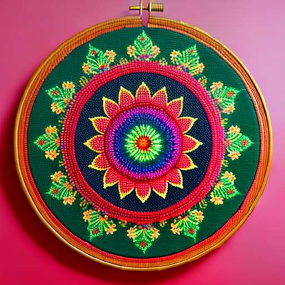 Mandala Embroidered Tapestry Creation Prompt for Midjourney Art Generation - Socialdraft