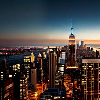 NYC Skyline Midjourney Prompt - Create your own Cityscape Masterpiece - Socialdraft