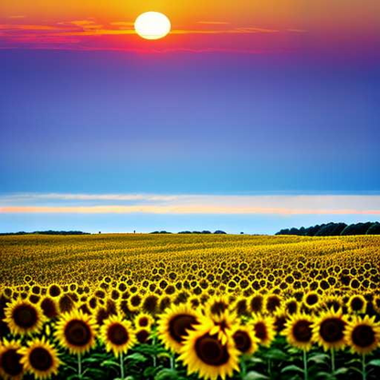 "Sunflower Sunset" Customizable Midjourney Prompt for Stunning Text-to-Image Results - Socialdraft