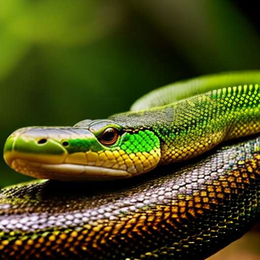 Amazonian Adventure Midjourney Prompt - Anaconda in the Rainforest - Socialdraft