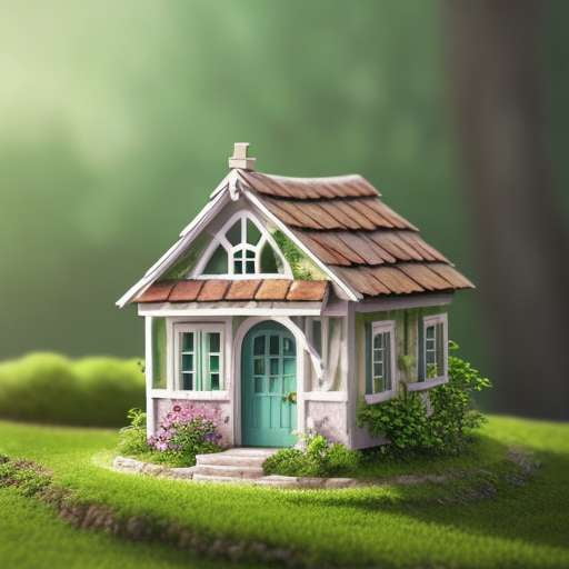 Midjourney: Customizable Cute Glowing Miniature House Prompt - Socialdraft