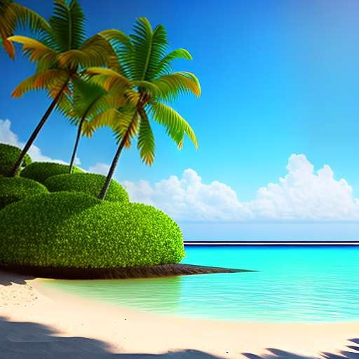 Island Oasis Midjourney Image Prompt: Create Your Own Tropical Paradise - Socialdraft