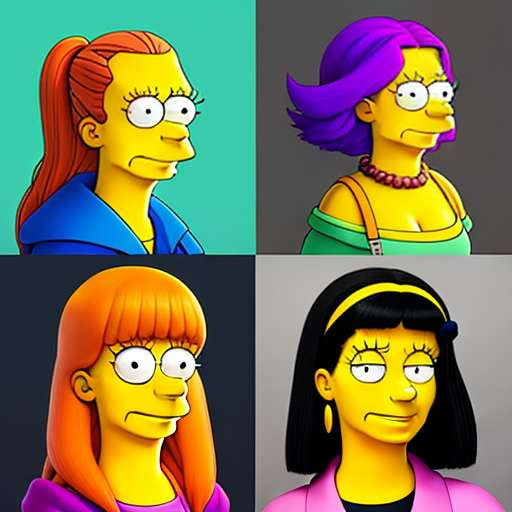 The Simpsons Character Midjourney Portraits for Custom Art Creation - Socialdraft