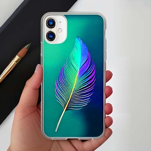 Dreamy Peacock Feather Phone Case Midjourney Prompt - Socialdraft