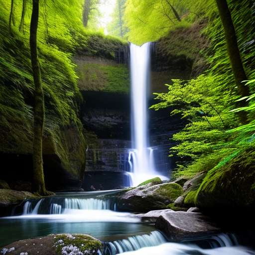 Spiritual Waterfall Midjourney Prompt - Create Your Own Tranquil Oasis - Socialdraft