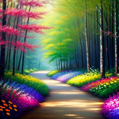 "Flower Forest Midjourney Prompt - Text-to-Image" - Socialdraft