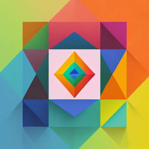 Midjourney Rainbow Geometric Illustrations for Custom Art Creation - Socialdraft