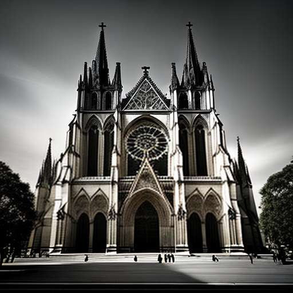 Gothic Cathedral Exterior: Custom Midjourney Creation for DIY Art Projects - Socialdraft