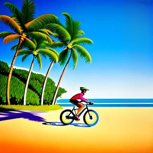 Beach Bike Ride Midjourney Prompts - Create Your Own Scenic Adventure Images! - Socialdraft