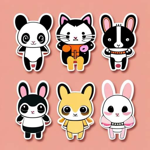 Midjourney Animal Stickers: Cute and Adorable Designs for All Ages - Socialdraft