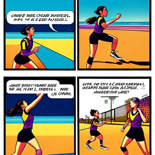 Volleyball Team Comic Midjourney Image Prompt - Socialdraft