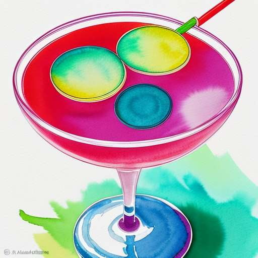 Watercolor Cocktail Drink Midjourney Prompts - Customizable and Unique Artistic Designs for Your Project - Socialdraft