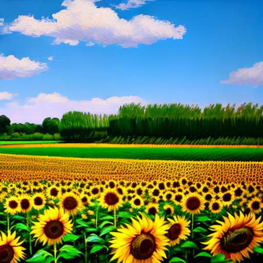 Sunflower Farm Midjourney Prompt: Create Your Own Colorful Fields - Socialdraft