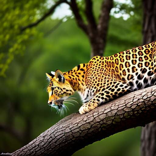 Leopard in Tree Midjourney Prompt - Text-to-Image Model for Wildlife-Inspired Art - Socialdraft