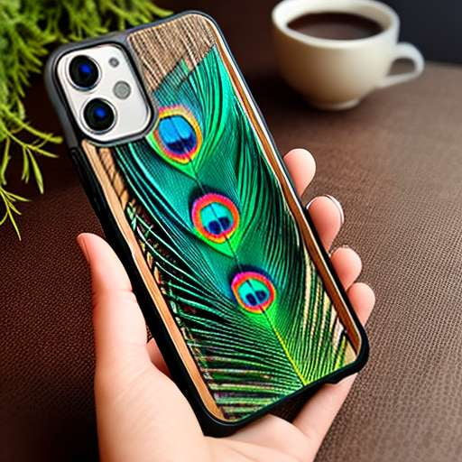 Boho Peacock Feather Phone Case Midjourney Prompt - Customizable Image Generation - Socialdraft
