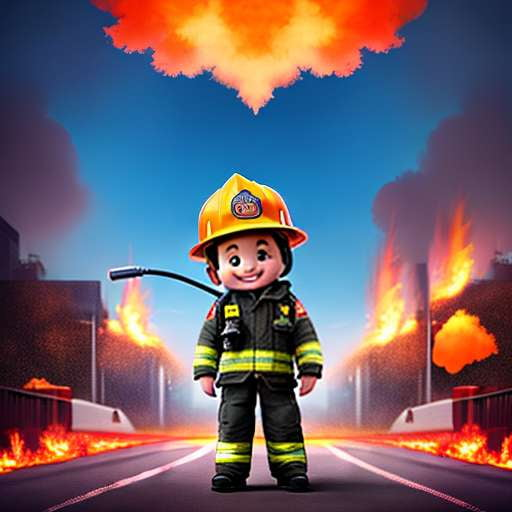 "Heroic Firefighter: Children's Book Cover Midjourney Prompt" - Socialdraft