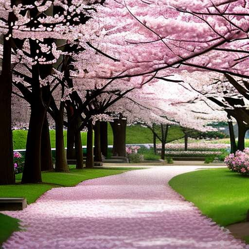 Cherry Blossom Path Midjourney Prompt - Customizable Text-to-Image Creation - Socialdraft