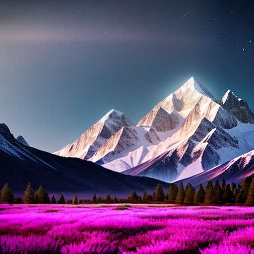 Diamond Mountain Range Night Sky Midjourney Prompt - Socialdraft