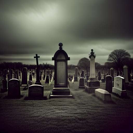 Spooky Cemetery Landscape Midjourney Prompt - Socialdraft