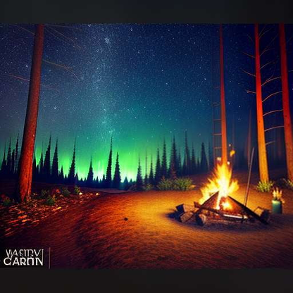 Starry Night Campfire Midjourney Prompt for Unique Art Creation - Socialdraft