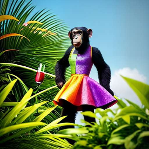 Chimpanzee Cocktail Dress Midjourney Prompt: Create Your Own Unique Masterpiece - Socialdraft