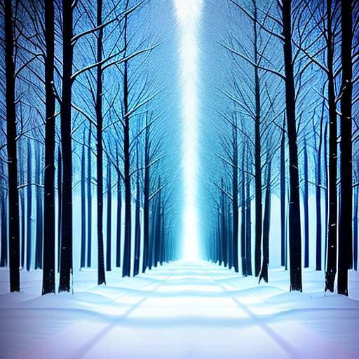 "Mystical Frozen Forest Path" Midjourney Prompt - Customizable Text-to-Image Art - Socialdraft