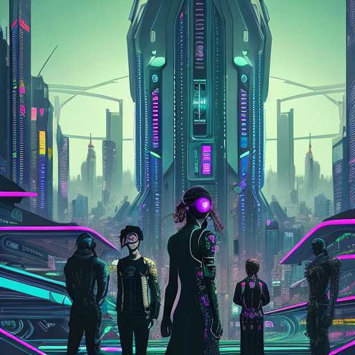 Midjourney Cyberpunk City People Prompt - Socialdraft