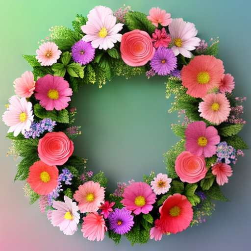 Floral Wreath Midjourney Prompt - Customizable Floral Design Image Generator - Socialdraft