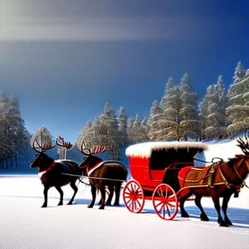 Customizable Midjourney Reindeer Sled Scene Prompt for DIY Holiday Decorations - Socialdraft