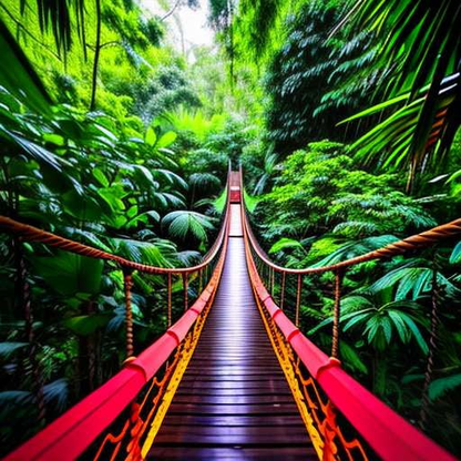 Jungle Adventure Midjourney Illustrations: Walk Through the Canopy! - Socialdraft