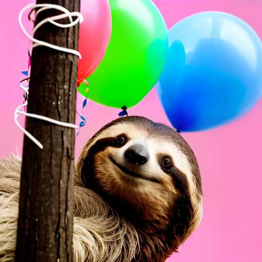 Happy Birthday Sloth Midjourney Prompt - Socialdraft