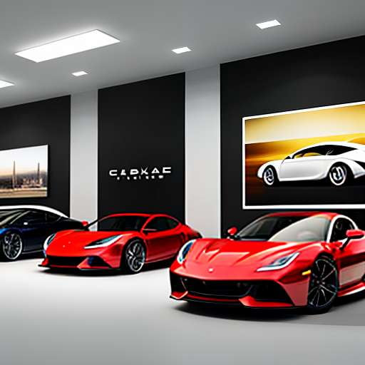 Car Showroom Midjourney Illustration Prompts - Customizable and Creative Images for Your Marketing Needs - Socialdraft