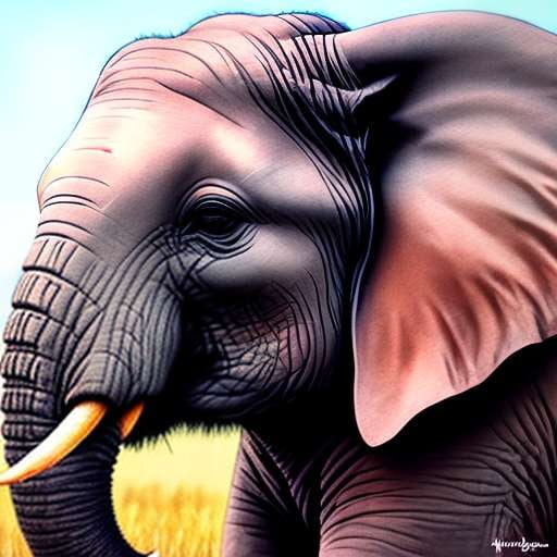 "Custom Midjourney Elephant with Pink Ears Prompt for Unique Image Generation" - Socialdraft