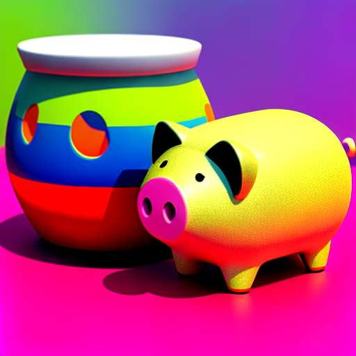 Colorful Piggy Bank Midjourney Prompts for DIY Savings Box Painting - Socialdraft